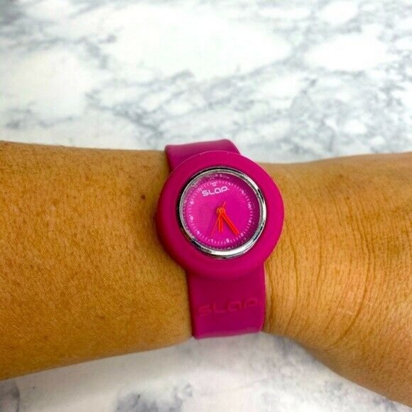 Slap Wrap Watch Womens silicon band pink - Picture 1 of 3